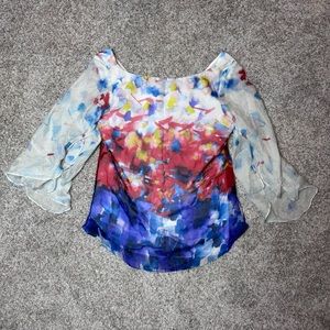 🤩 MILLY Silk Blouse size 4.